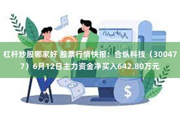 杠杆炒股哪家好 股票行情快报：合纵科技（300477）6月12日主力资金净买入642.80万元